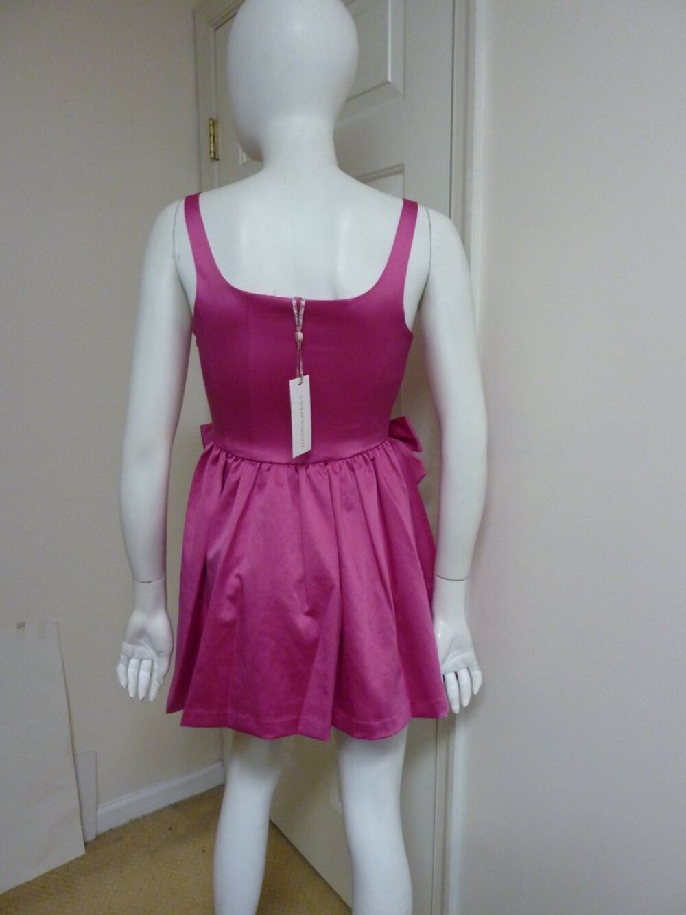 LoveShackFancy Bayer Bow Trim Mini Dress - Picture 12 of 12